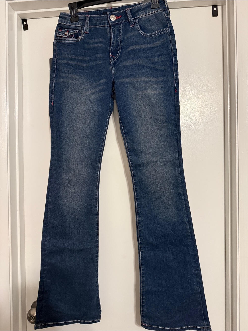 True Religion Women's Dark Indigo Flare Jeans